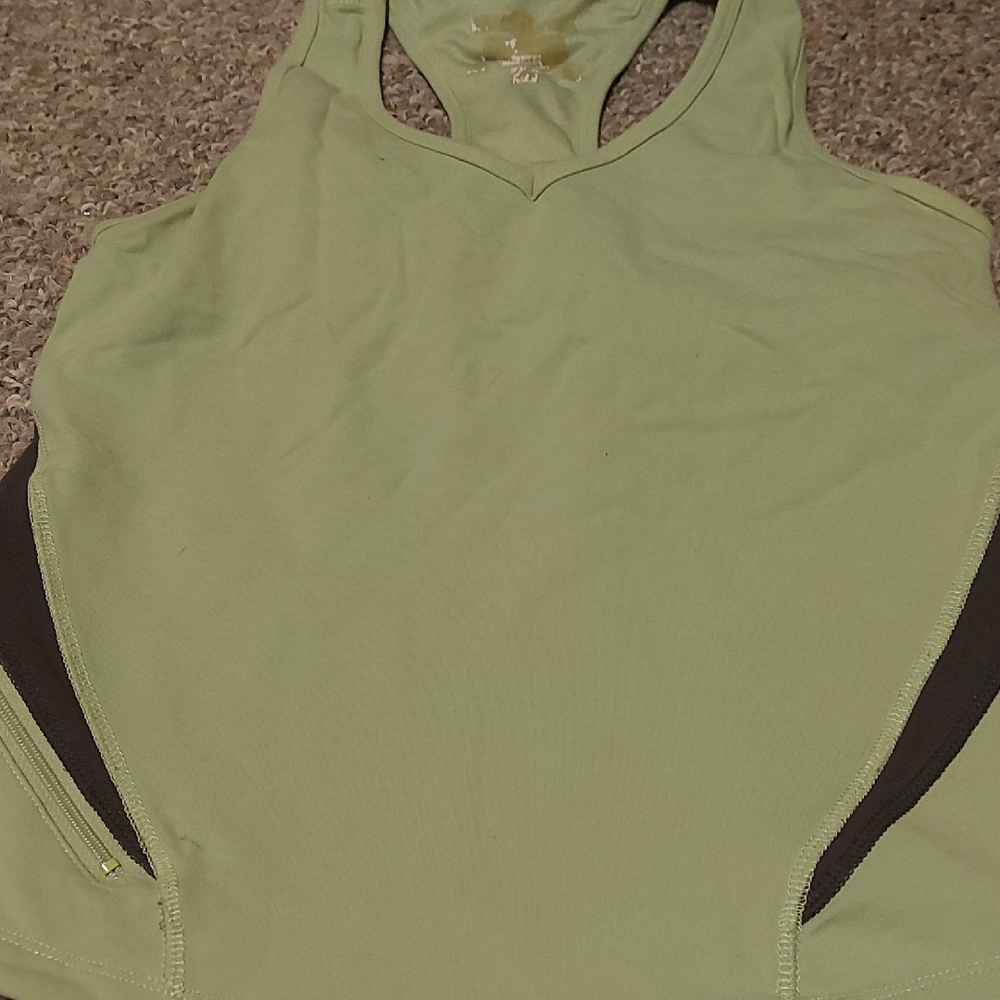 Green and Black Athletic Tank Top